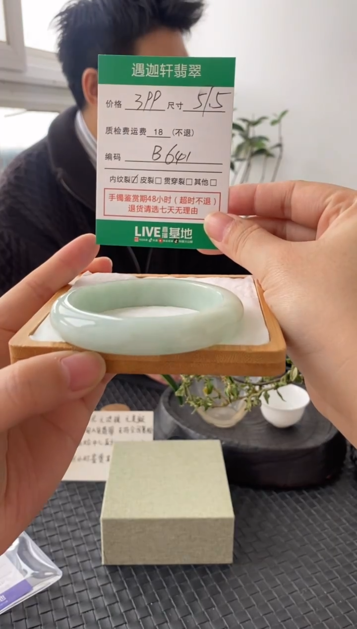 未镶嵌手镯翡翠B641 圈口57.5