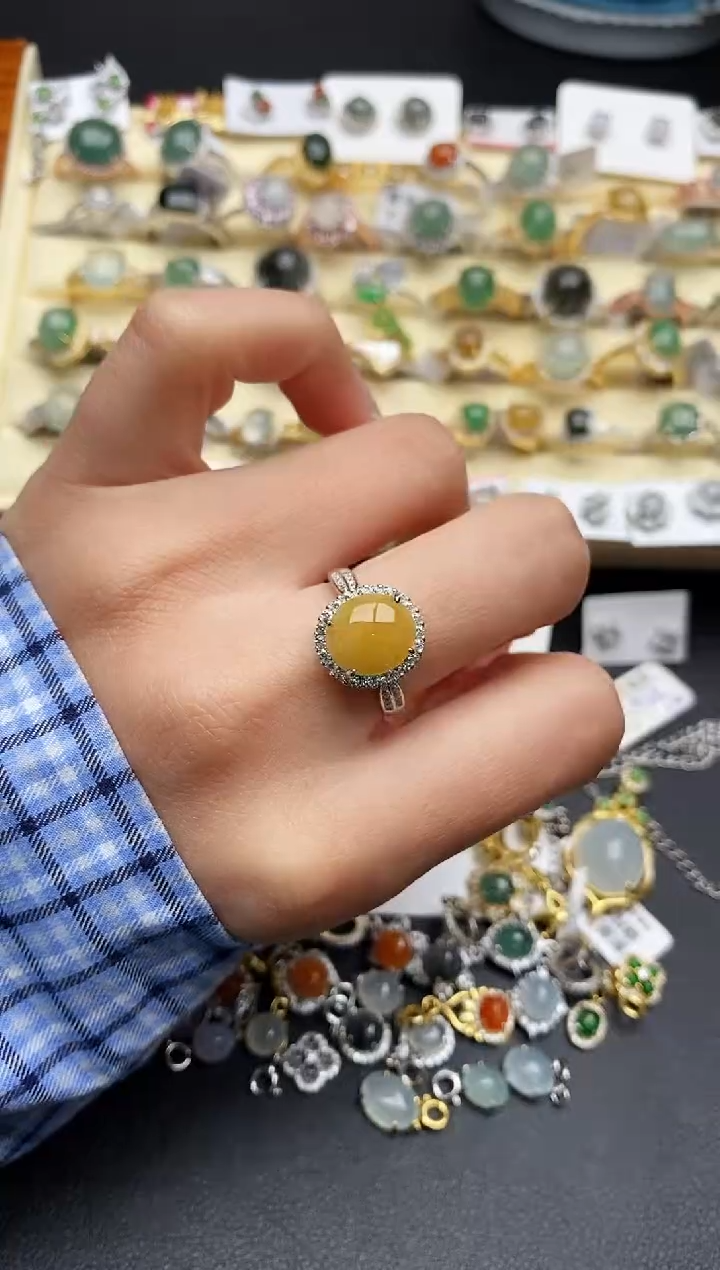 【闪购商品】翡翠戒指银S925镶嵌2222222222+3