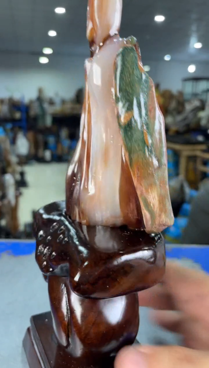 【闪购商品】硅化玉摆件未镶嵌12