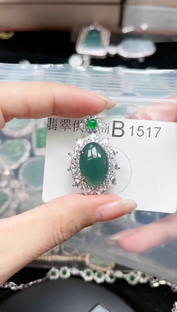 【闪购商品】翡翠颈饰未镶嵌1517赠皮绳
