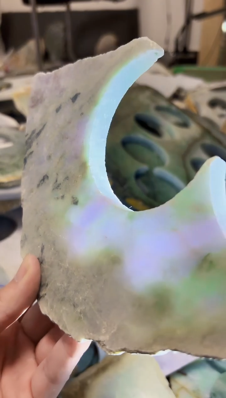 【闪购商品】翡翠颈饰未镶嵌A货白文1315