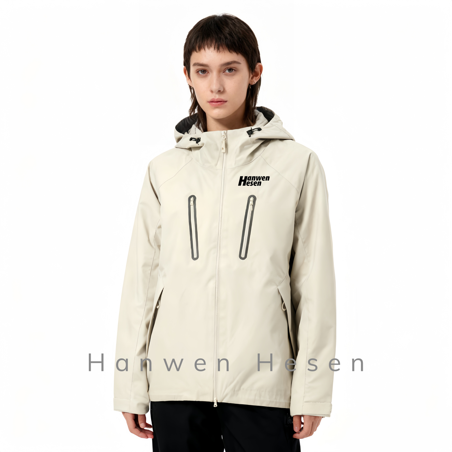 Hanwen Hesen美式山系户外夹克百搭休闲连帽外套冲锋衣男女同款