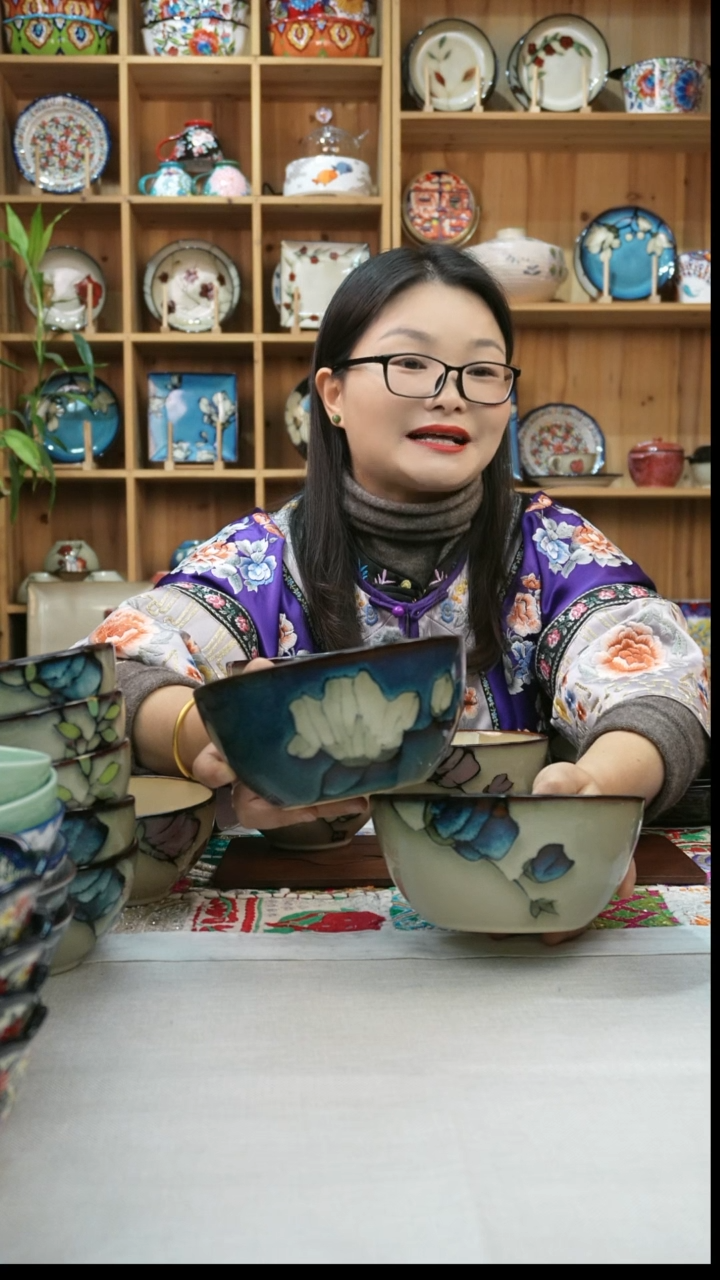 瓷片小可高温瓷一组面碗2只