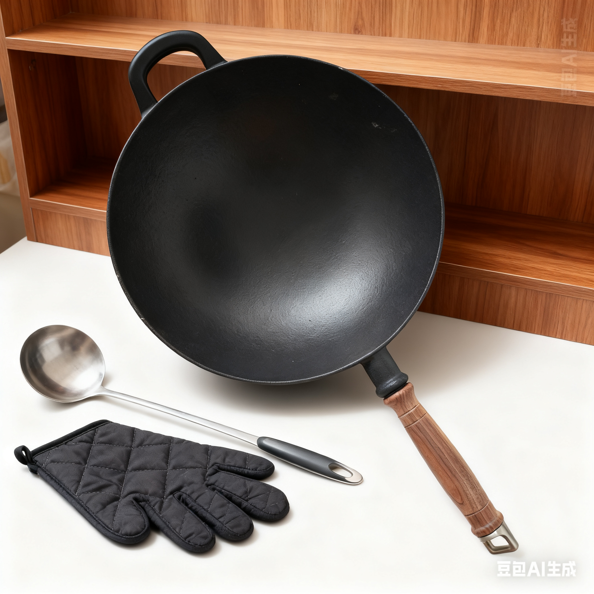 生铁铸铁炒锅无涂层开锅圆底家用炒锅单柄［注：使用后不支持退换］