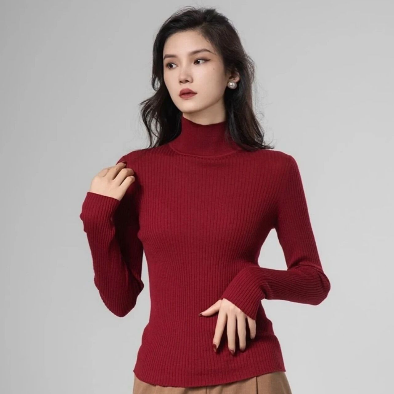 AMASS/阿玛施gaz毛衣烟管领显瘦针织5399640