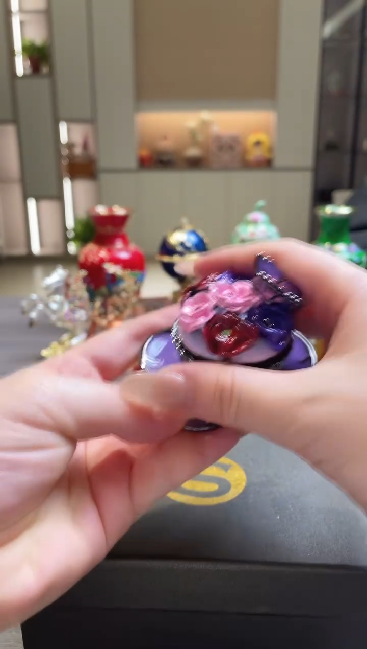 摆件七宝烧珐琅彩首饰盒