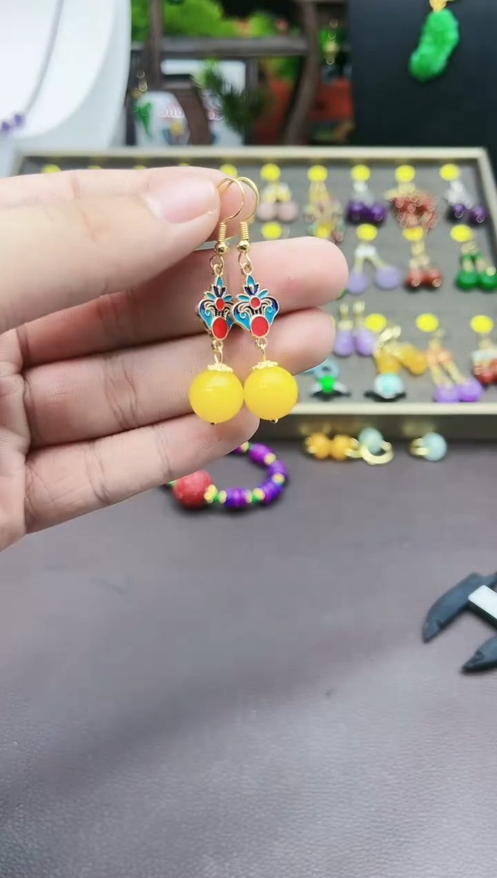 【闪购商品】玛瑙/玉髓耳钉银S925镶嵌228000