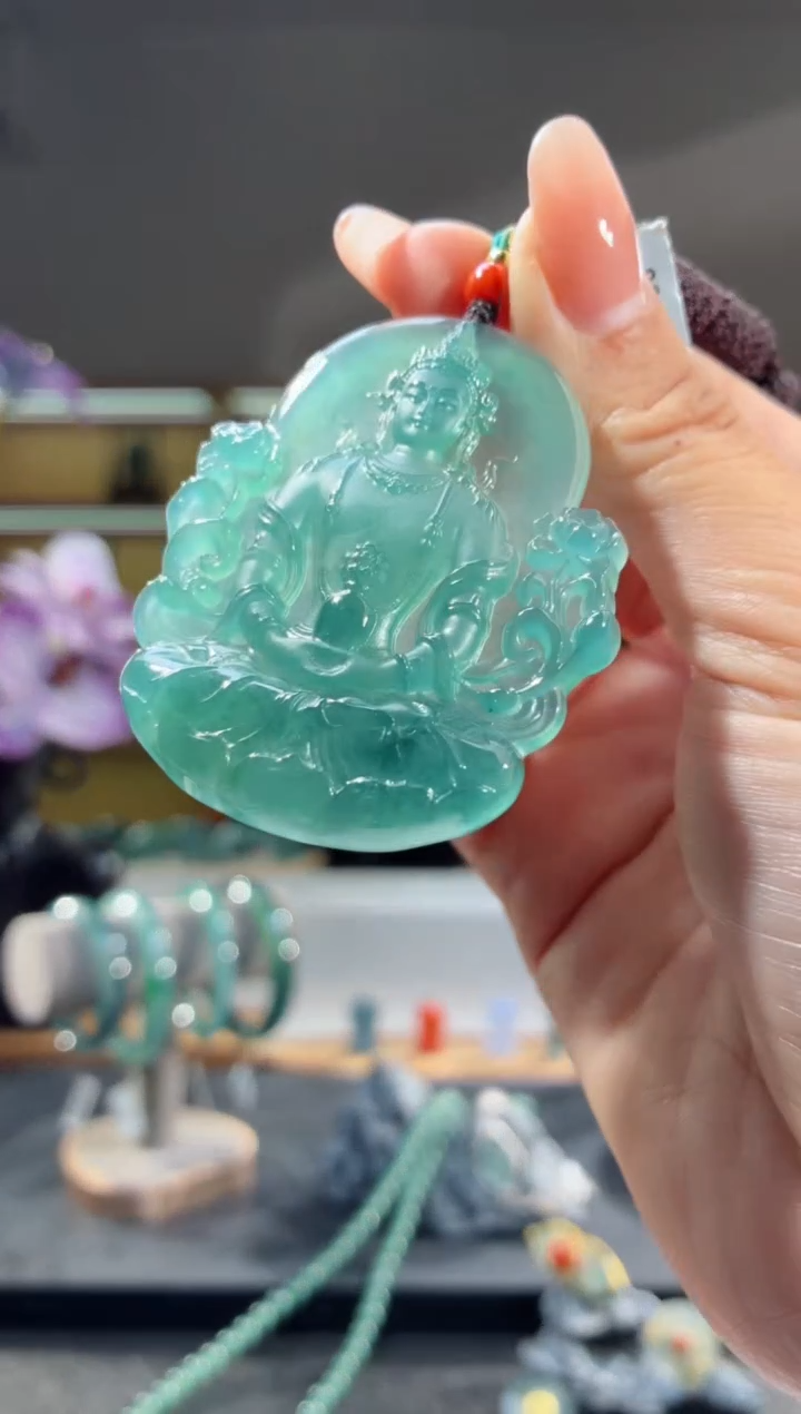 吊坠(不含链)未镶嵌翡翠度母