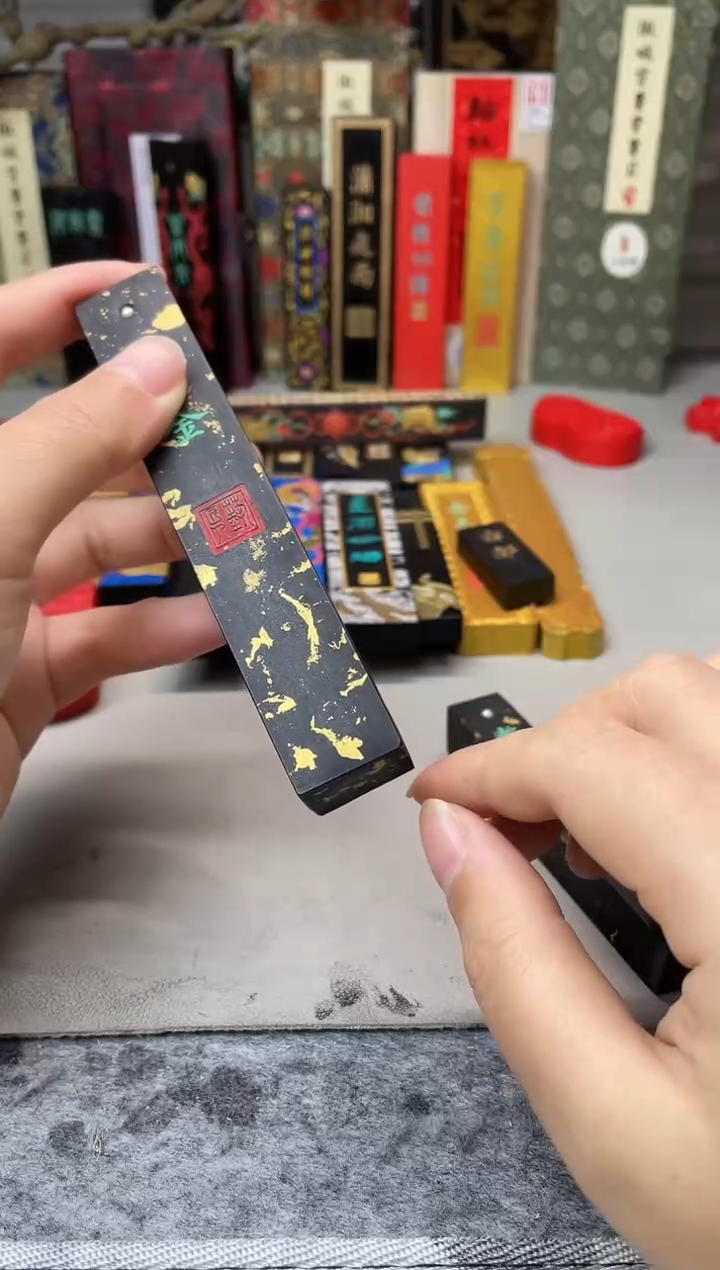 玉禾堂  2两 小方柱  漱金