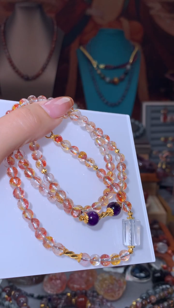 未镶嵌珠宝半成品水晶锦鲤胶花万能链，多样性