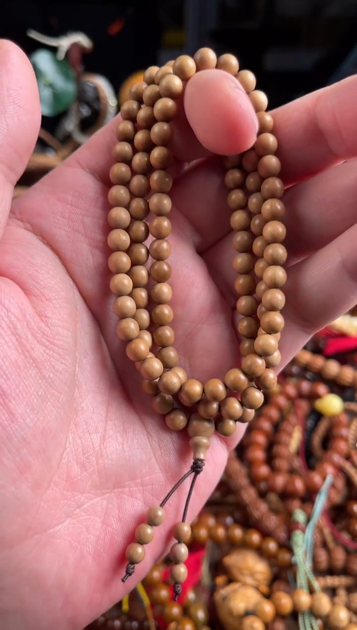 【闪购商品】檀香木其他王胖子文玩工作室老山檀圆珠6mm