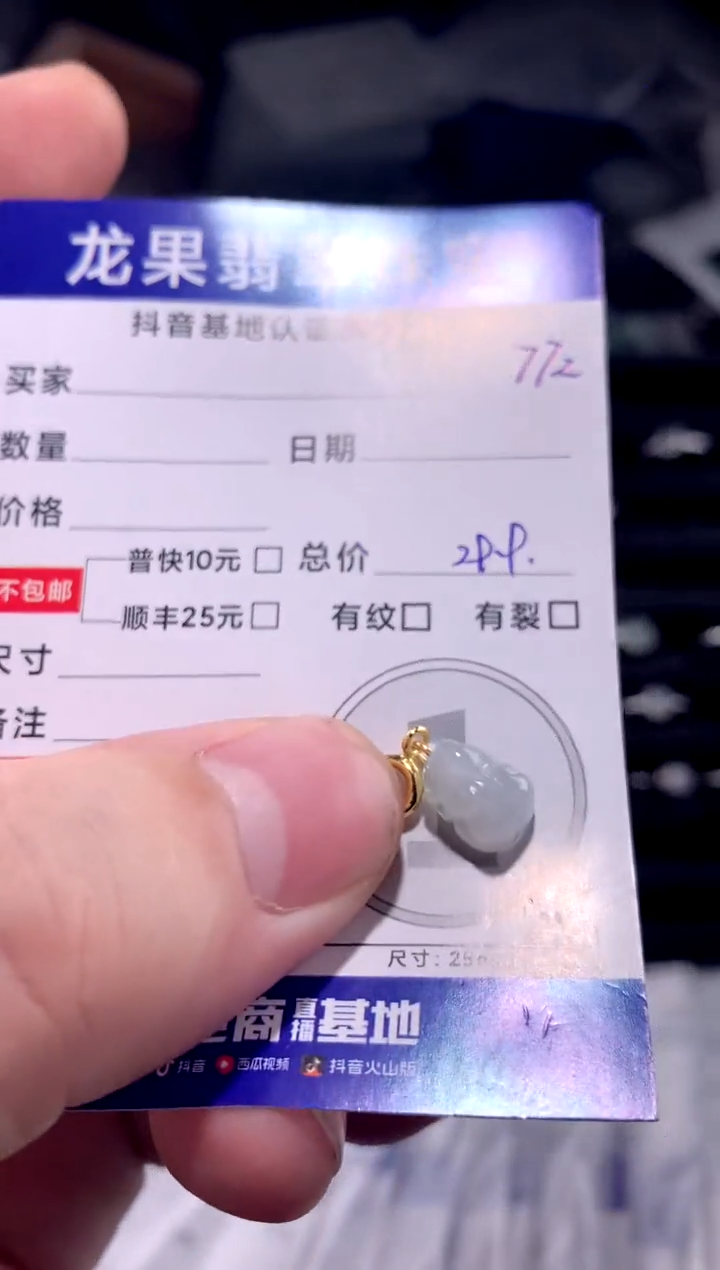 颈饰未镶嵌翡翠冰胶貔貅小提溜772