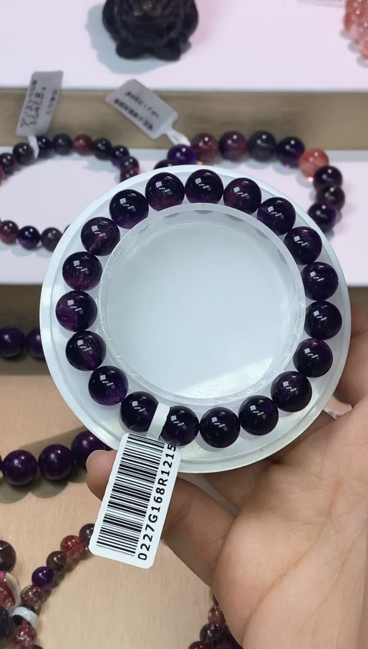 【闪购商品】水晶手链未镶嵌紫超七单圈9m+