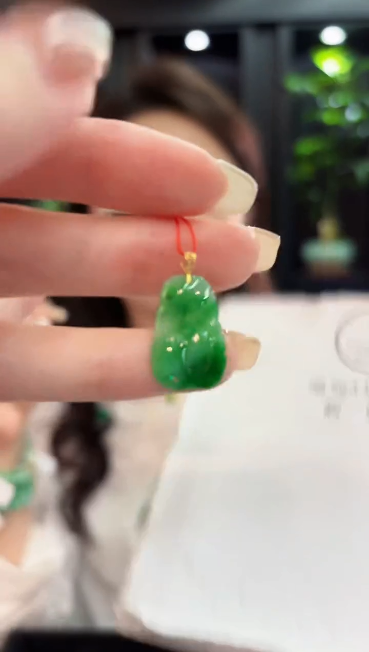 吊坠(不含链)18K金镶嵌翡翠 缅料A货/支持复检/一件