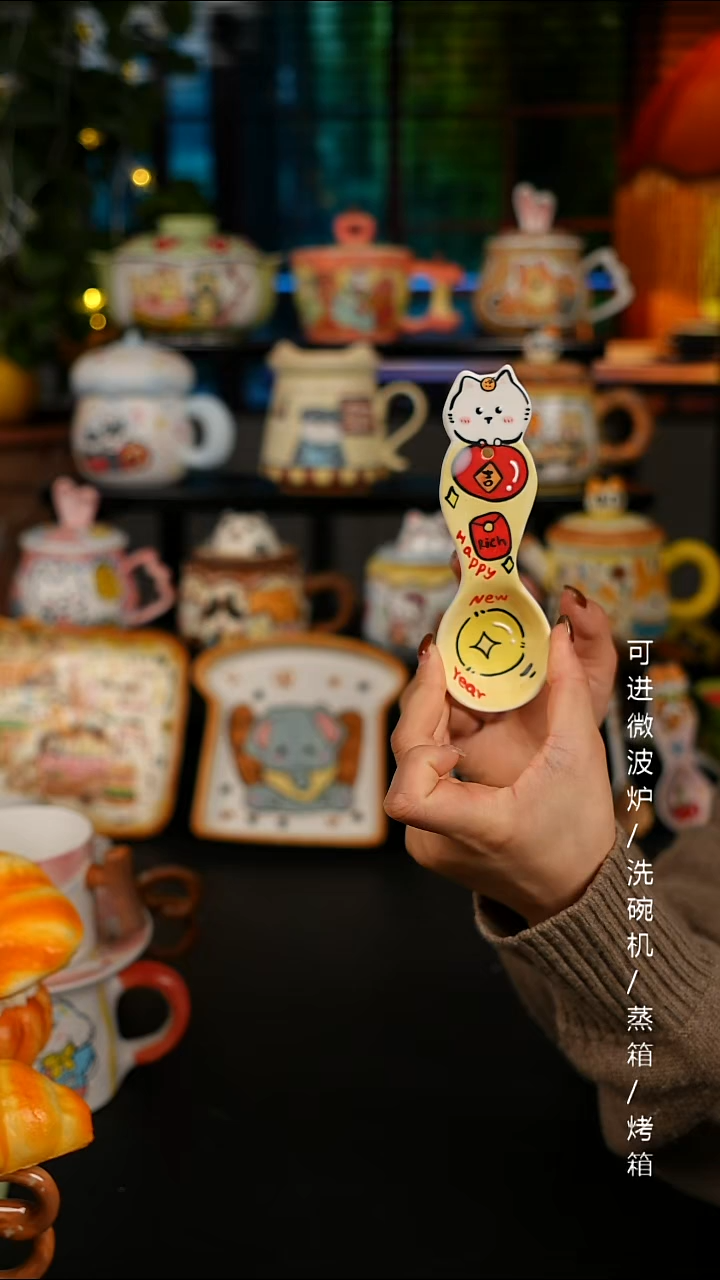 陶瓷便携款景德镇高温釉下彩纯手绘创意瓷 