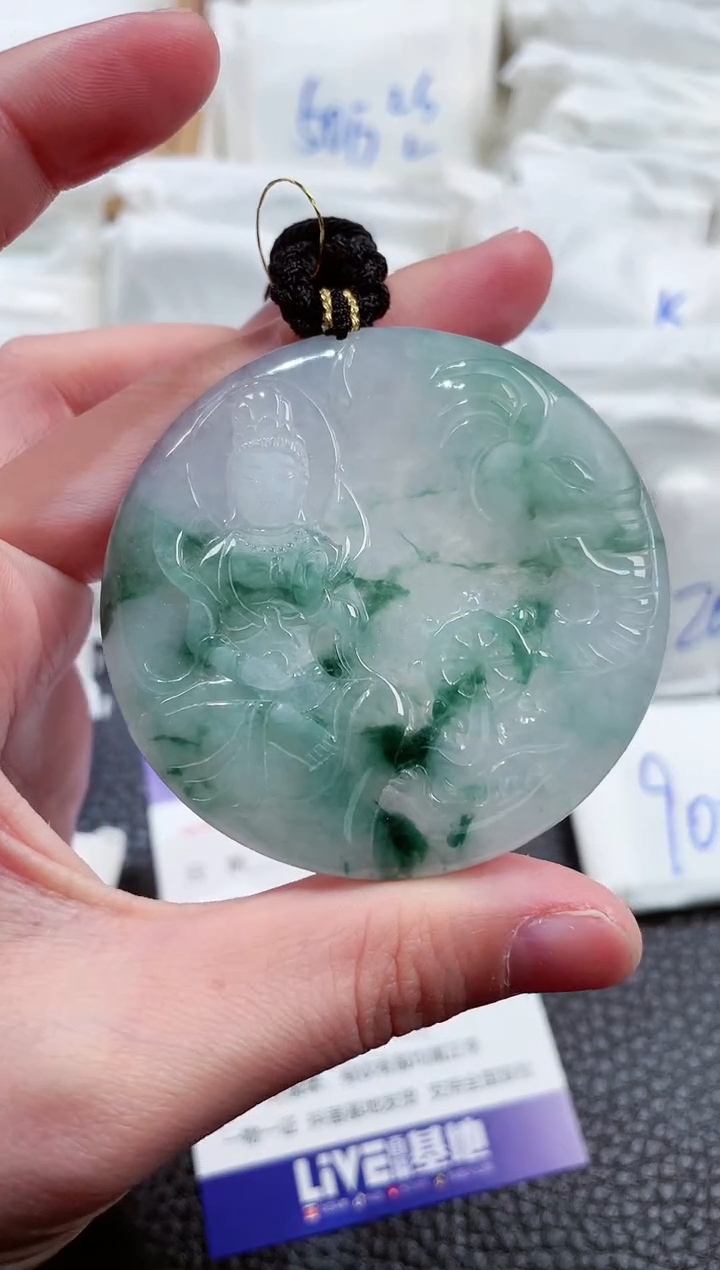 【闪购商品】翡翠颈饰未镶嵌00011774普贤