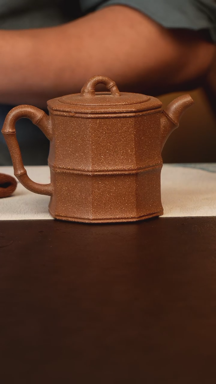 茶壶紫砂原矿紫砂桃花泥竹