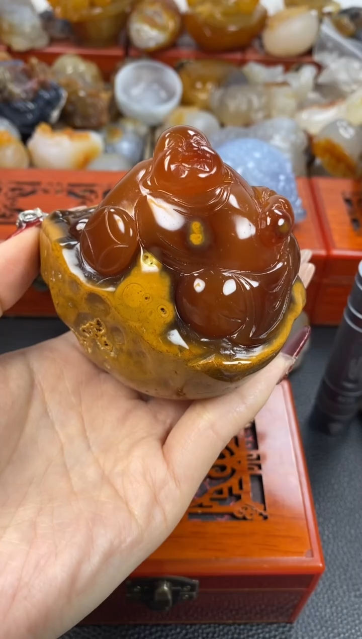 【闪购商品】玛瑙/玉髓摆件未镶嵌1