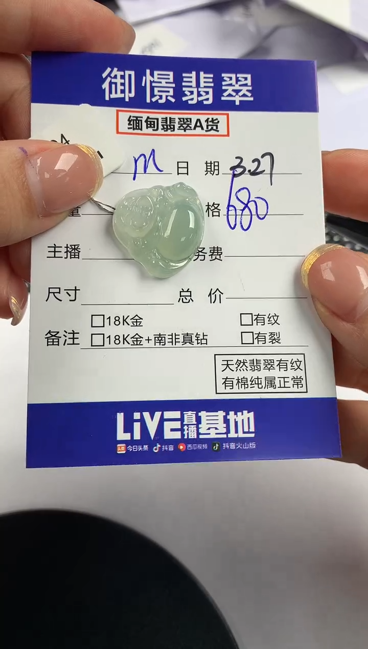 翡翠未镶嵌颈饰65           