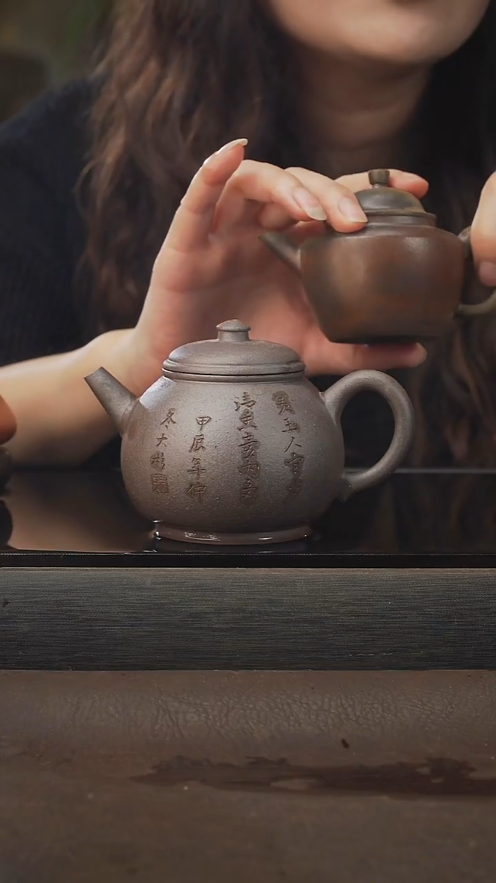 茶壶紫砂29古盉，段泥柴烧，240cc