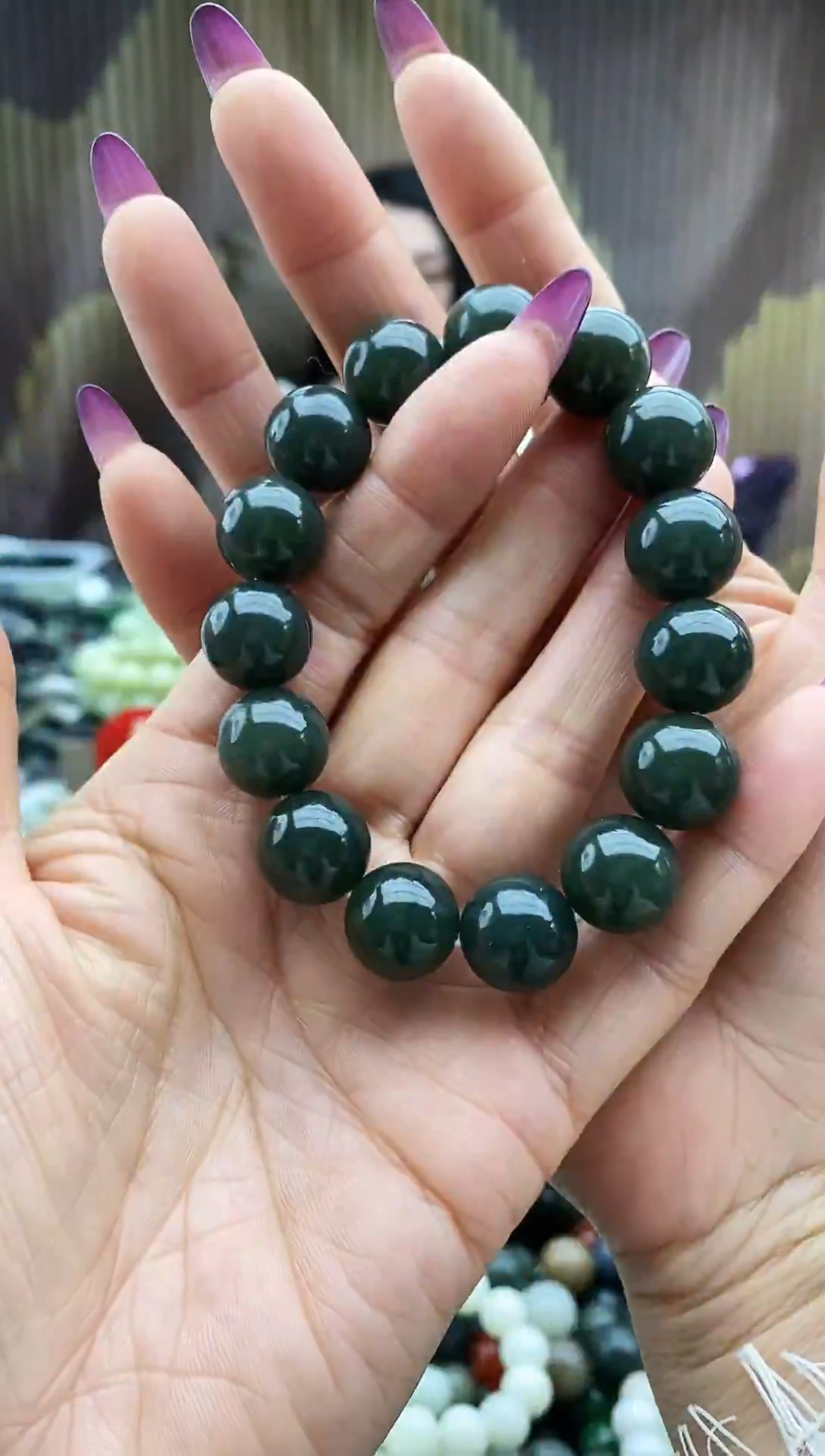 未镶嵌手串和田玉且末蓝14