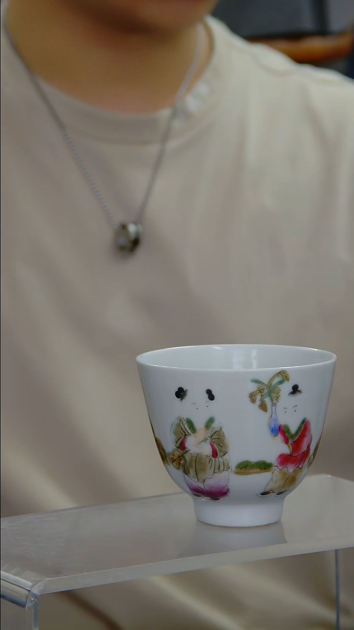 其他粉彩人物纹杯#1155#