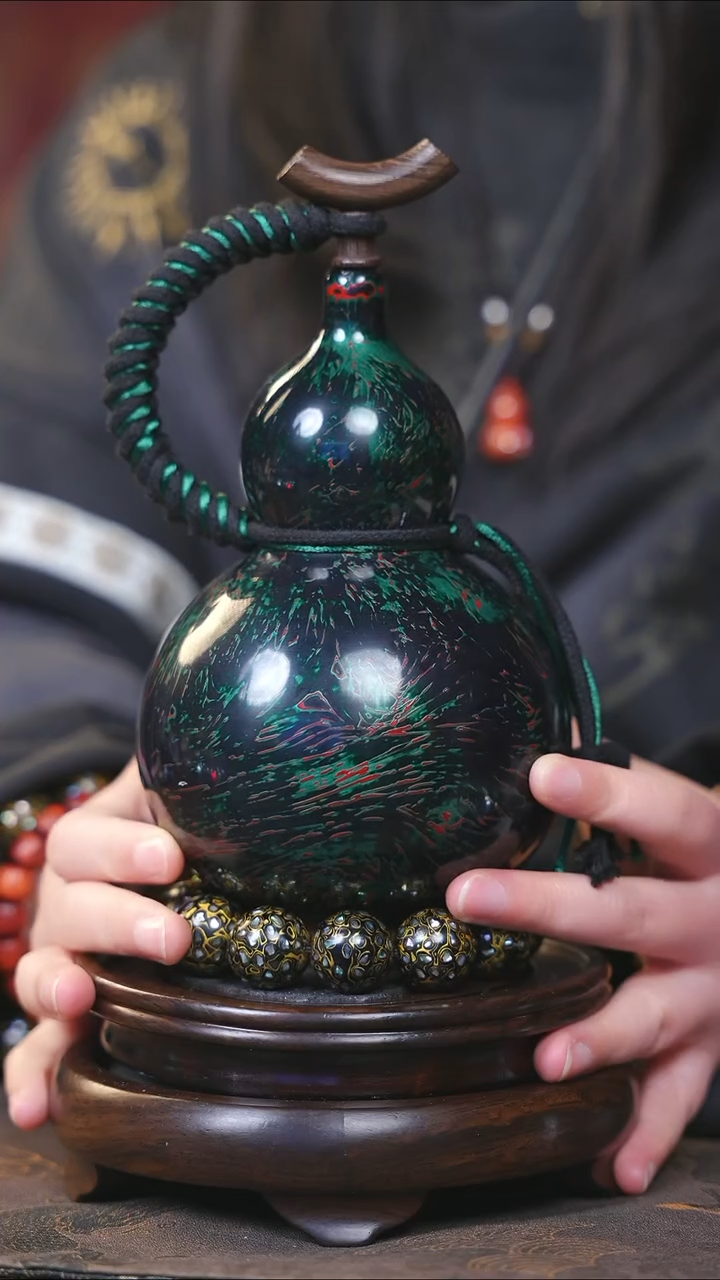 【闪购商品】YF238漆艺酒葫芦不包手串及旋转底座