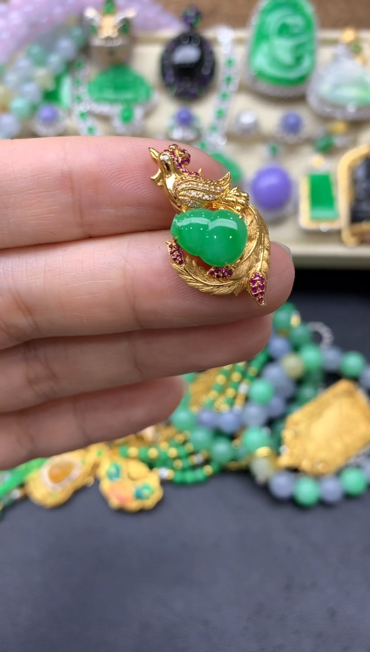 【闪购商品】翡翠颈饰18K金镶嵌515-中国好珍宝