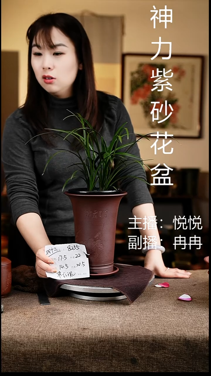 紫砂花盆花卉工艺8255+z