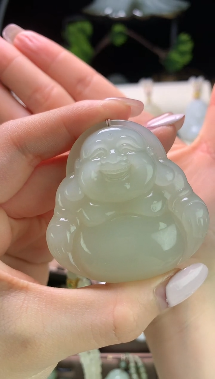 【闪购商品】和田玉颈饰未镶嵌精选吊坠50mm佛公天然和田玉