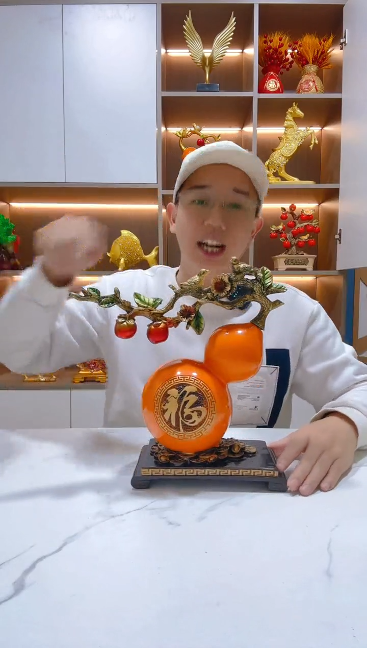 【闪购商品】树脂事事如意加大款葫芦摆件