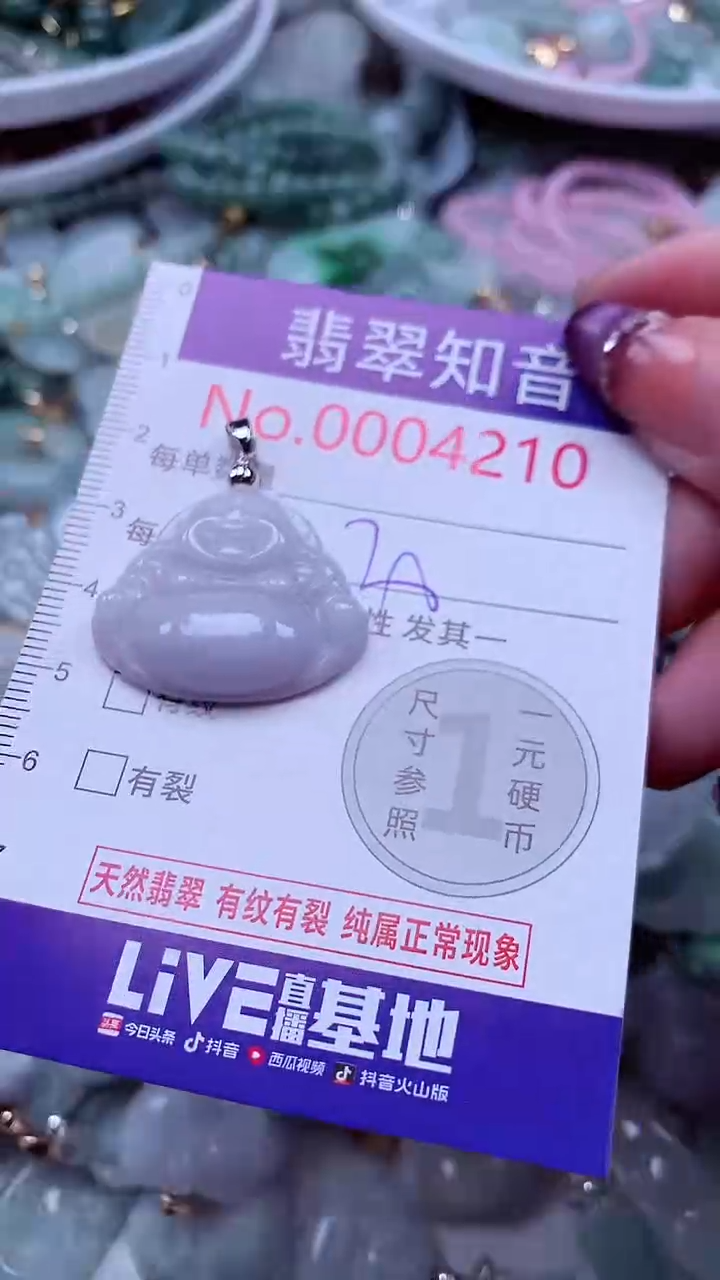 翡翠未镶嵌吊坠(不含链)4210