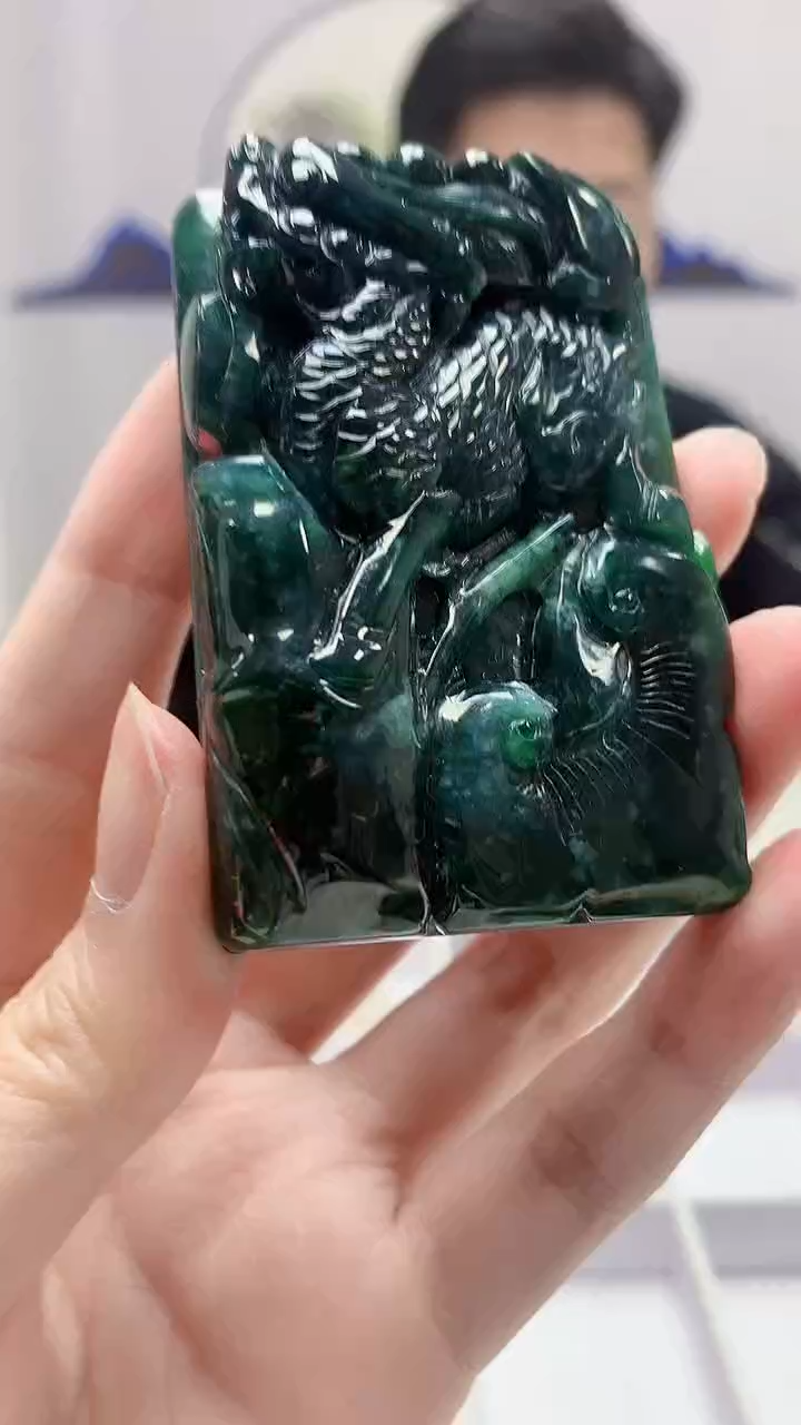 【闪购商品】定制翡翠未镶嵌4917zm-毛货挂件118