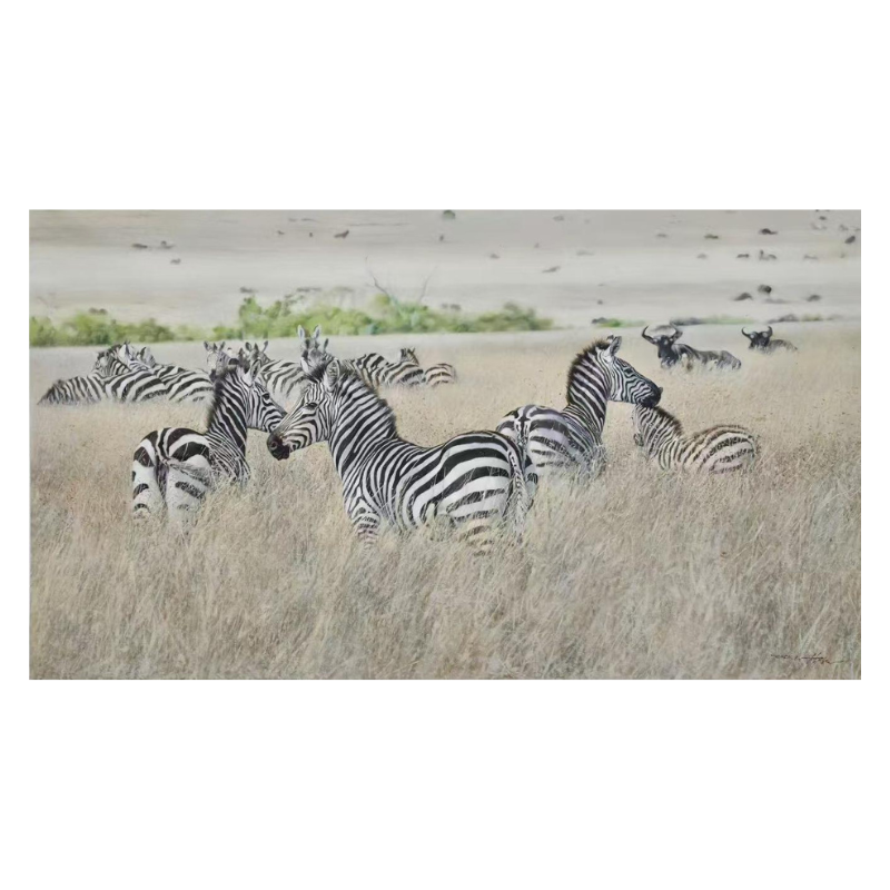 【高货朝鲜画】68x120 办公室书房挂画 高端客厅画 纯手工纯手绘 