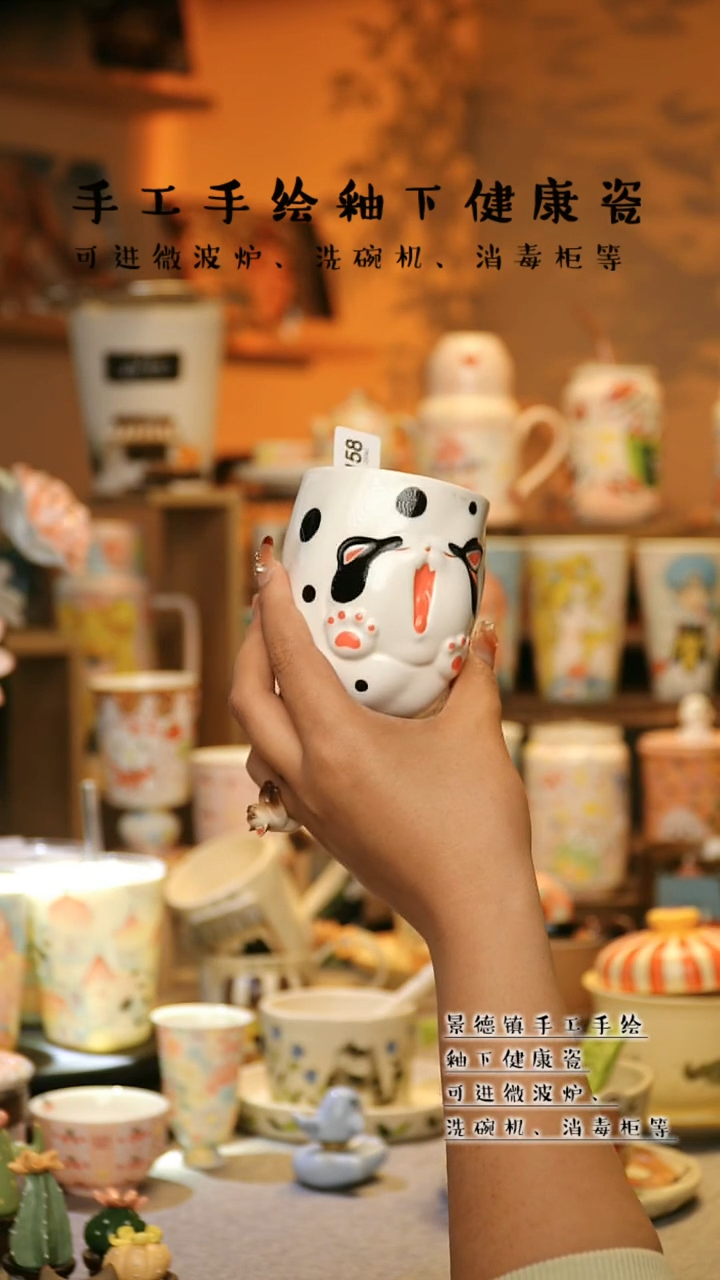 【闪购商品】杯景德镇高温釉下彩&W1158