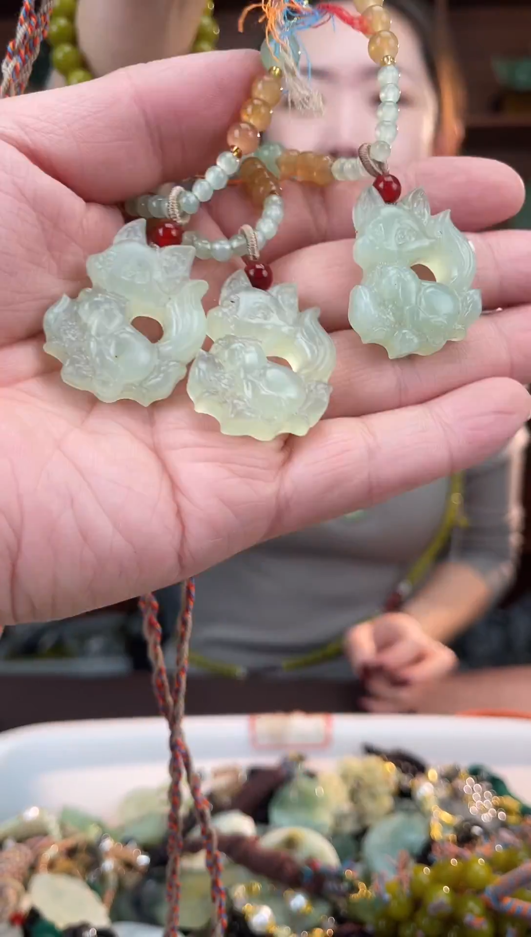 未镶嵌蛇纹石玉颈饰多样性发货拍一发一