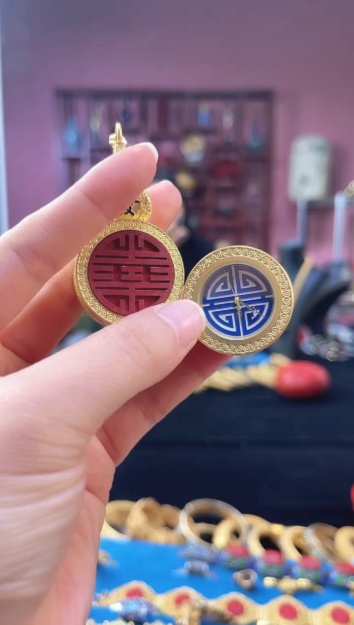 非遗技艺 金禧时运吊坠