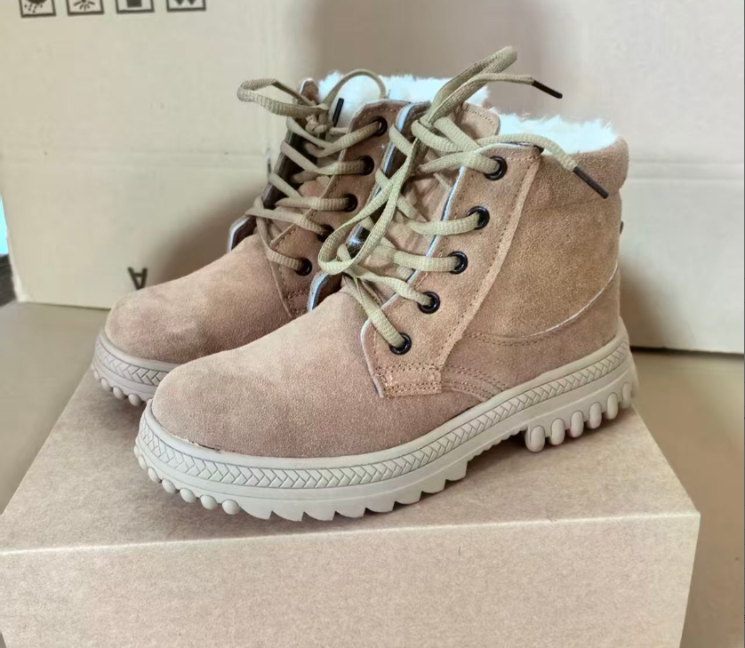 【焕新款】冬季羊毛牛皮防寒靴加绒加厚保暖鞋