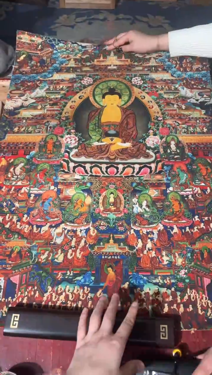 卷轴画龙妹的唐卡tk16