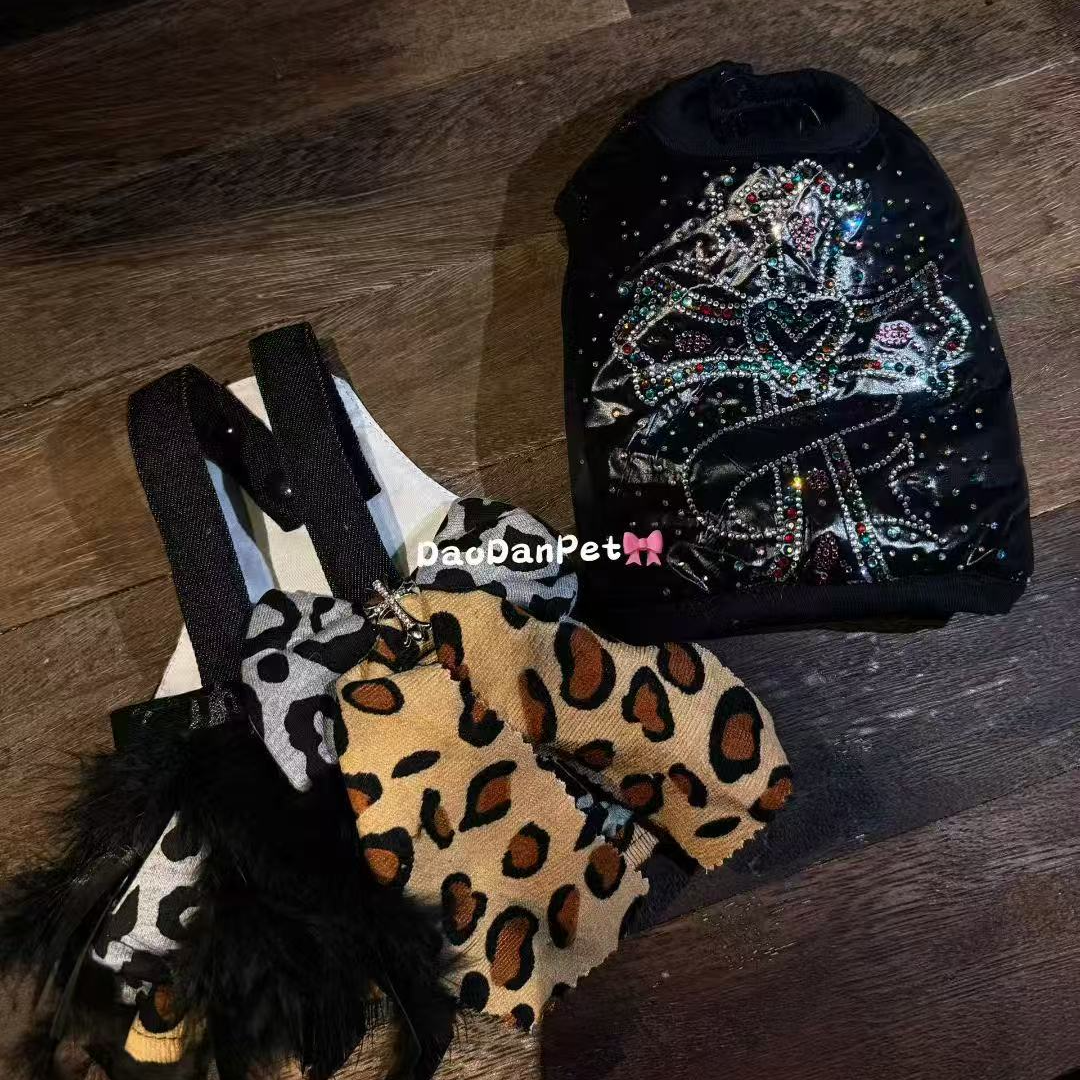 DaodanPet宠物服饰 黑色克罗心棉服