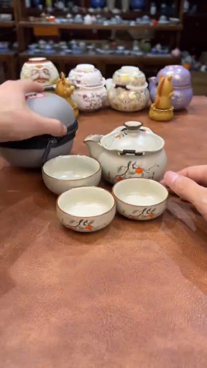 真的很便宜会开片的旅行茶具