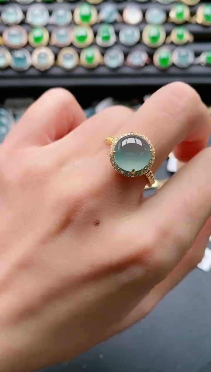 【闪购商品】翡翠戒指银S925镶嵌111111111