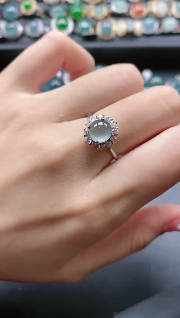 【闪购商品】翡翠戒指银S925镶嵌51151