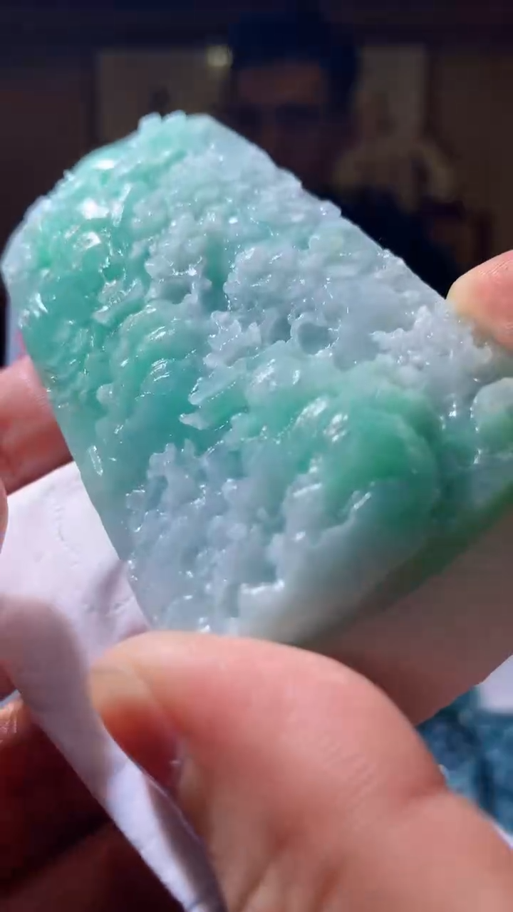 【闪购商品】定制翡翠未镶嵌1085hn-毛货挂件22