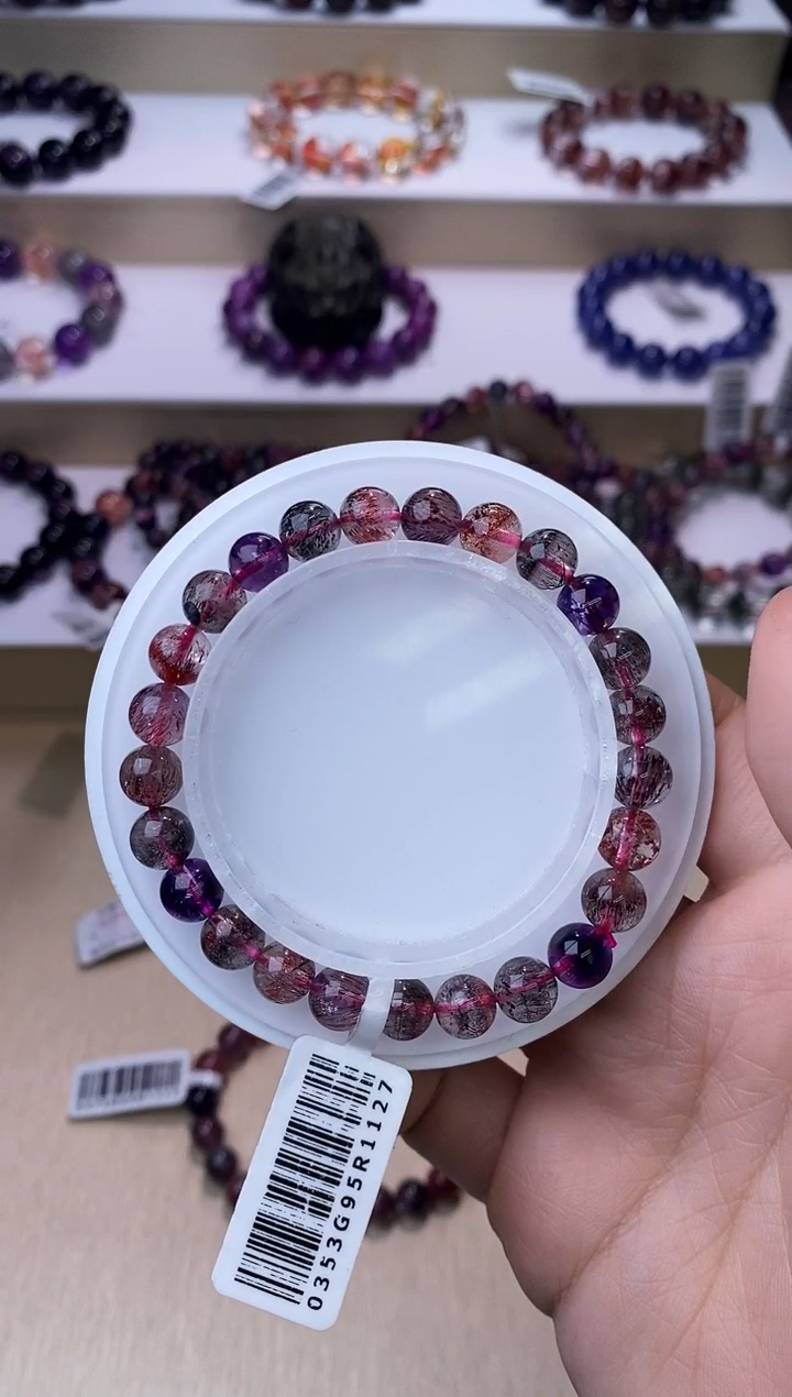 【闪购商品】水晶手链未镶嵌黑加仑超七7m+