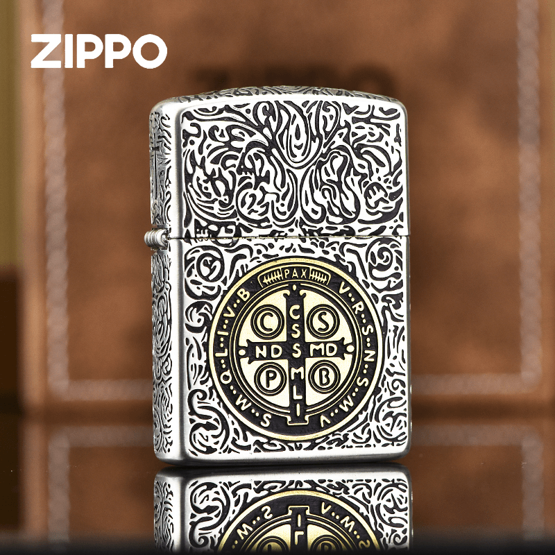 Zippo正品打火机/盔甲错金双色【康斯坦丁】防风收藏DY9902JY【林子1