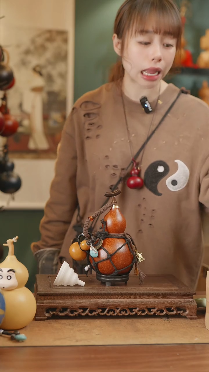 【闪购商品】212号精品天然大漆工艺防渗内胆酒葫芦~