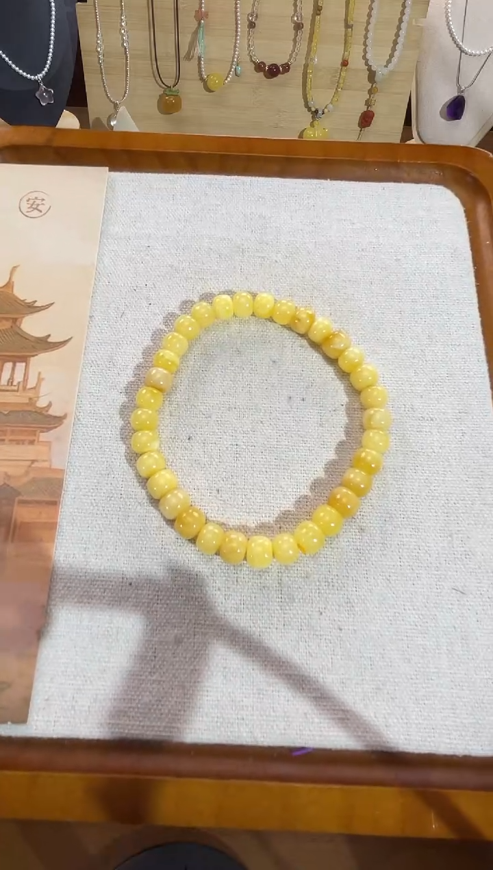 手链蜜蜡未镶嵌天然俄料蜜蜡算盘珠
