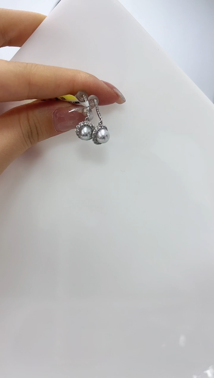 【闪购商品】海水珍珠DA银S925镶嵌耳钉 C1313
