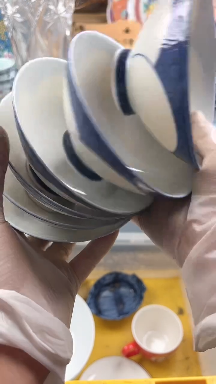 瓷片悦***喜英歌瓷器满19.9包邮